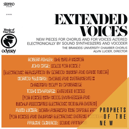 Alvin Lucier & The Brandeis University Chamber Chorus - Extended Voices [Used Vinyl] - Tonality Records