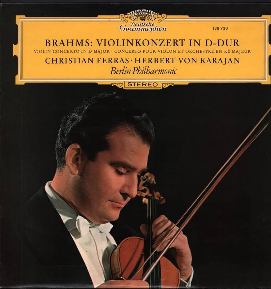 Christian Ferras, Herbert Von Karajan & Berlin Philharmonic Orchestra - Brahms Violin Concerto In D Major [Used Vinyl] - Tonality Records