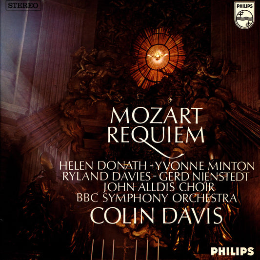Helen Donath, Yvonne Minton, Ryland Davies, Gerd Nienstedt, The John Alldis Choir & The BBC Symphony Orchestra Conducted by Colin Davis - Mozart's Requiem [Used Vinyl]
