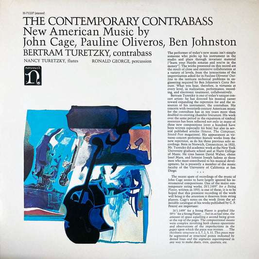 John Cage, Pauline Oliveros & Ben Johnston - Bertram Turetzky: The Contemporary Contrabass [Used Vinyl] - Tonality Records