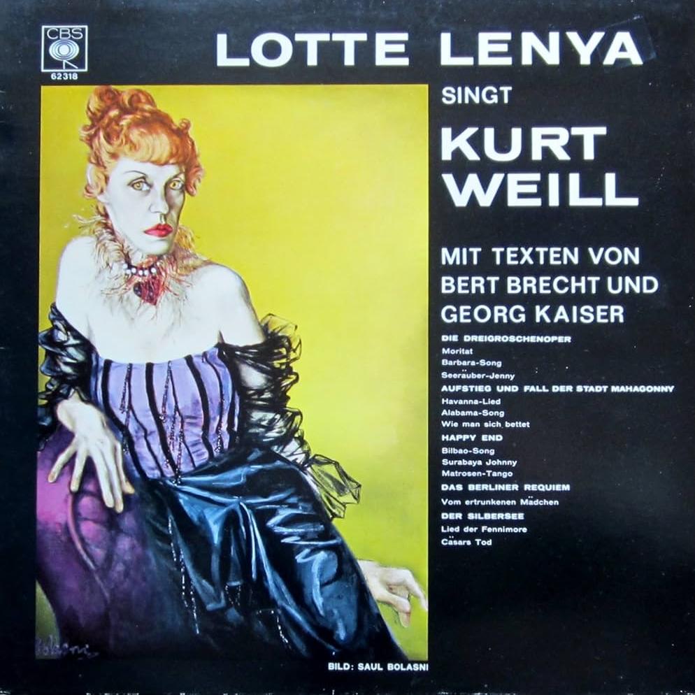 Lotte Lenya - Lotte Lenya Singt Kurt Weill Mit Texten Von Bert Brecht Und Georg Kaiser [Used Vinyl] - Tonality Records