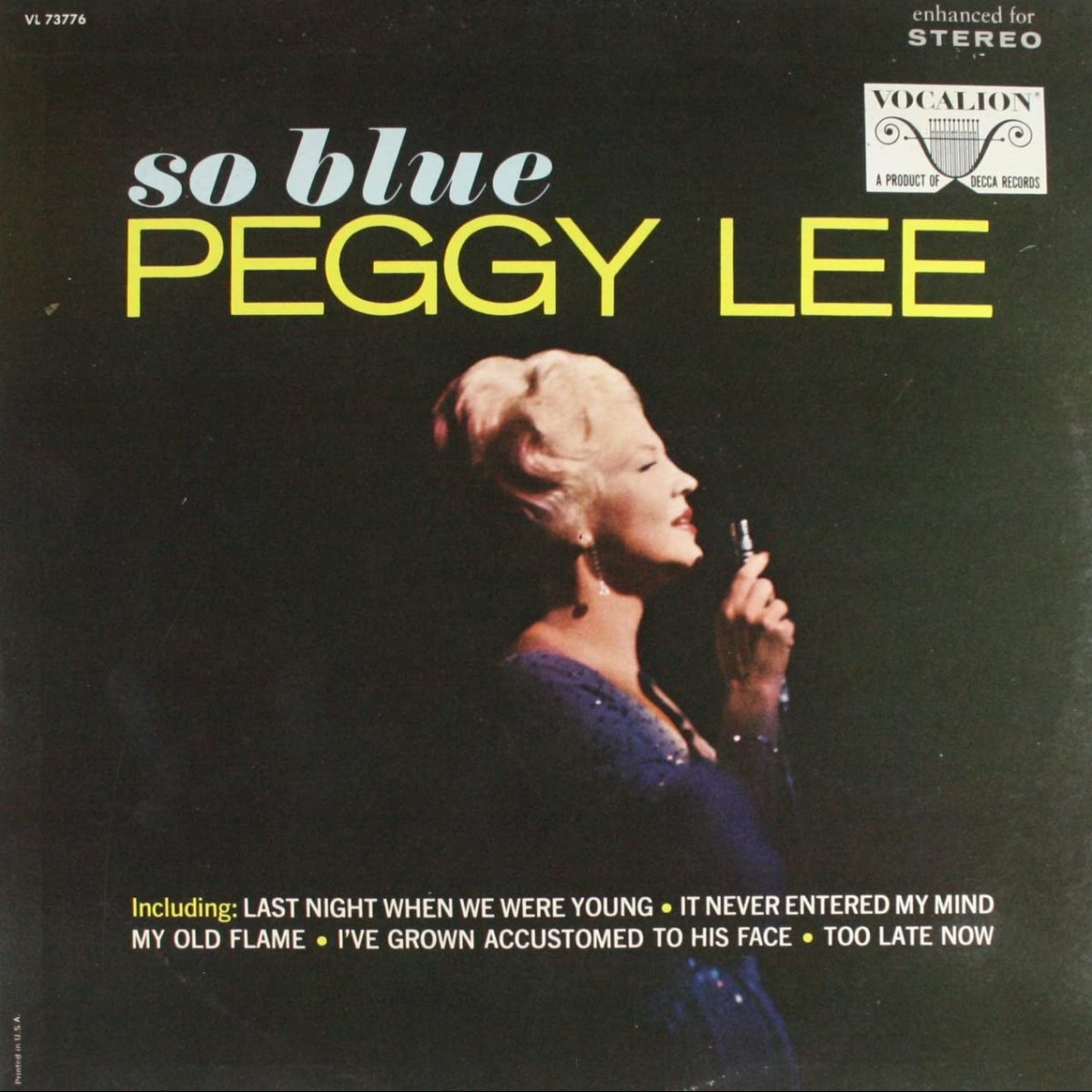 Peggy Lee - So Blue [Used Vinyl] - Tonality Records