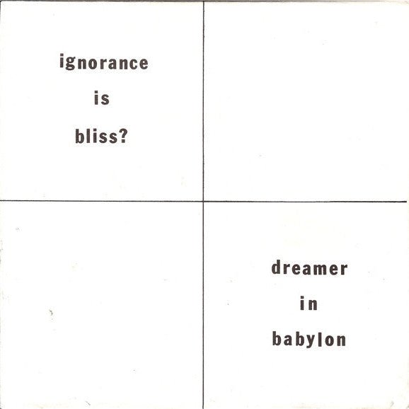 Personal Column - Ignorance Is Bliss? / Dreamer In Babylon [Used Vinyl] - Tonality Records