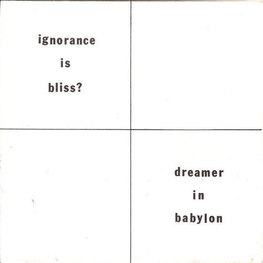Personal Column - Ignorance Is Bliss? / Dreamer In Babylon [Used Vinyl] - Tonality Records