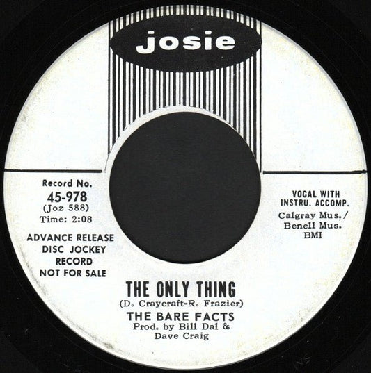 The Bare Facts - The Only Thing / To Think [Used Vinyl] - Tonality Records