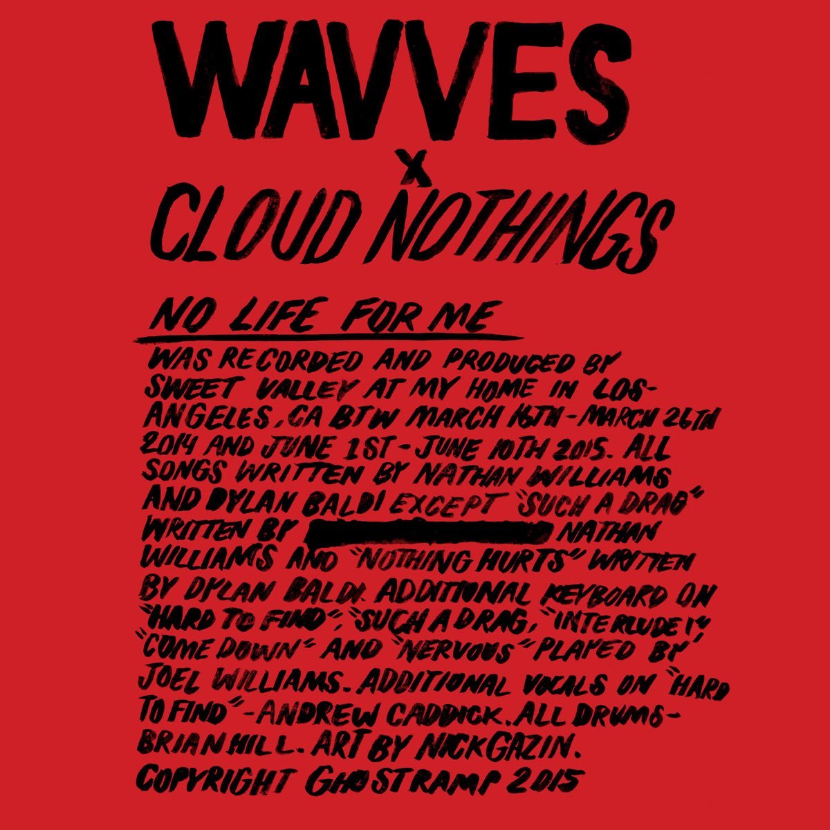 Wavves x Cloud Nothings - No Life for Me [Used Vinyl] - Tonality Records