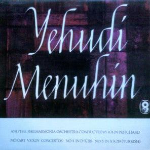 Yehudi Menuhin And The Philharmonia Orchestra Conducted By John Pritchard - Mozart's Violin Concertos Nos. 4 & 5 [Used Vinyl] - Tonality Records